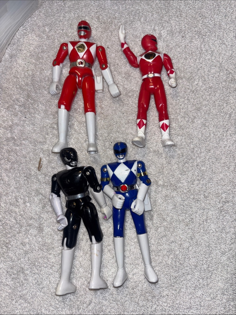 Power Rangers- Red, Blue, Black Power Hero Swim Toy Set